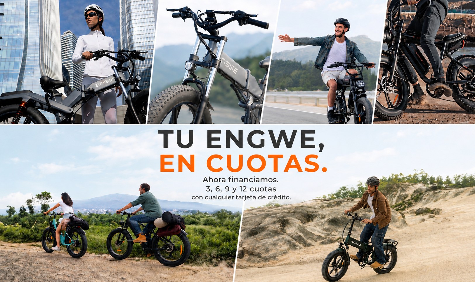 Tu ENGWE en cuotas: financiación en 3, 6, 9 y 12 cuotas con cualquier tarjeta de crédito