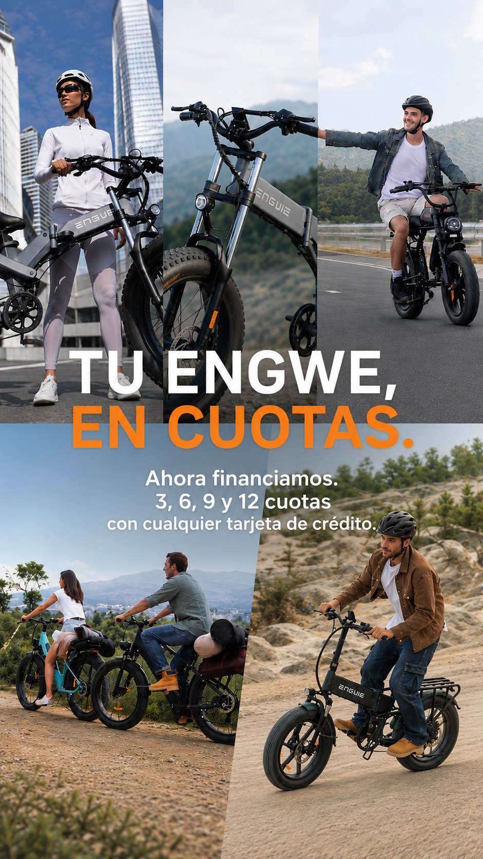 Tu ENGWE en cuotas: financiación en 3, 6, 9 y 12 cuotas con cualquier tarjeta de crédito